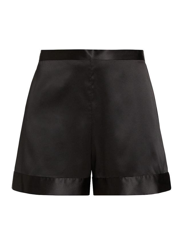 Womens Glamour Stretch Satin Sleep Shorts Product Image