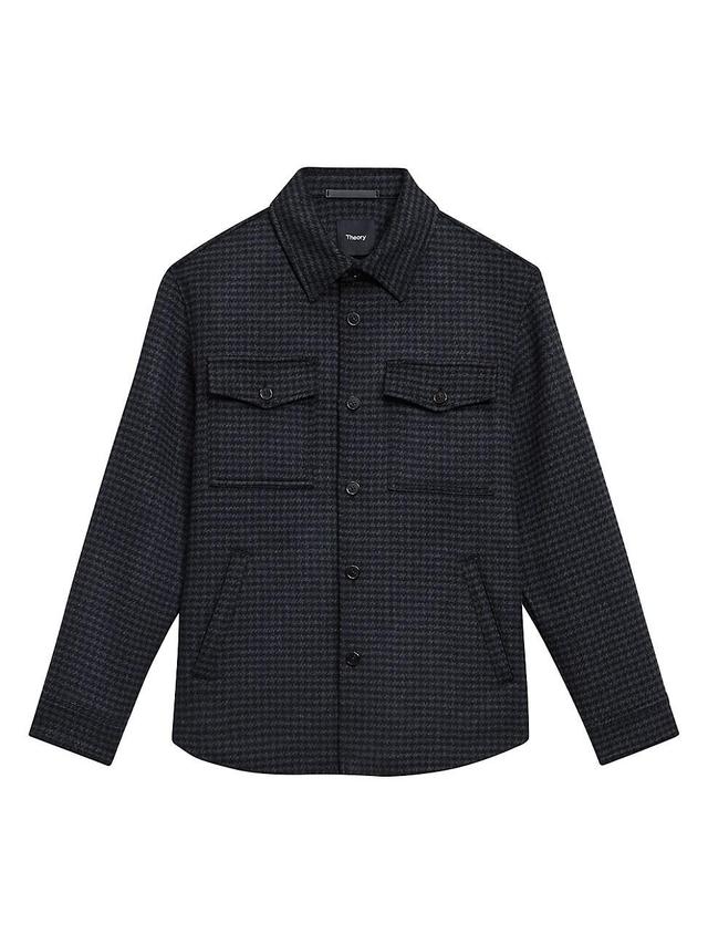 Mens Houndstooth Wool-Cashmere Shirt Jacket Product Image