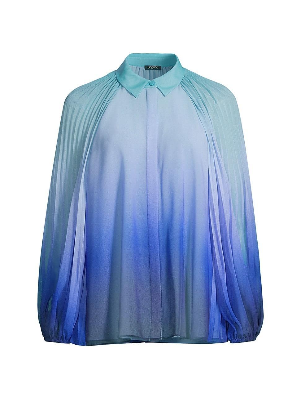 Womens Julia Pleated Ombr Blouse Product Image