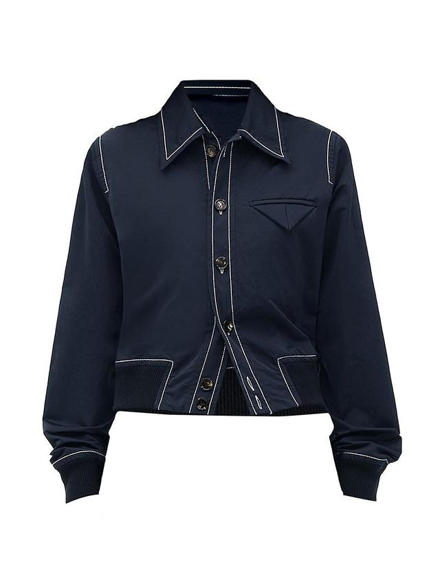 Womens Harrington Crop Bomber Jacket Product Image