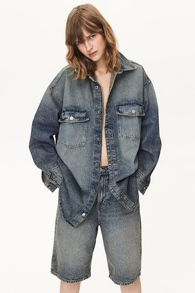 Oversized Denim Shirt Product Image