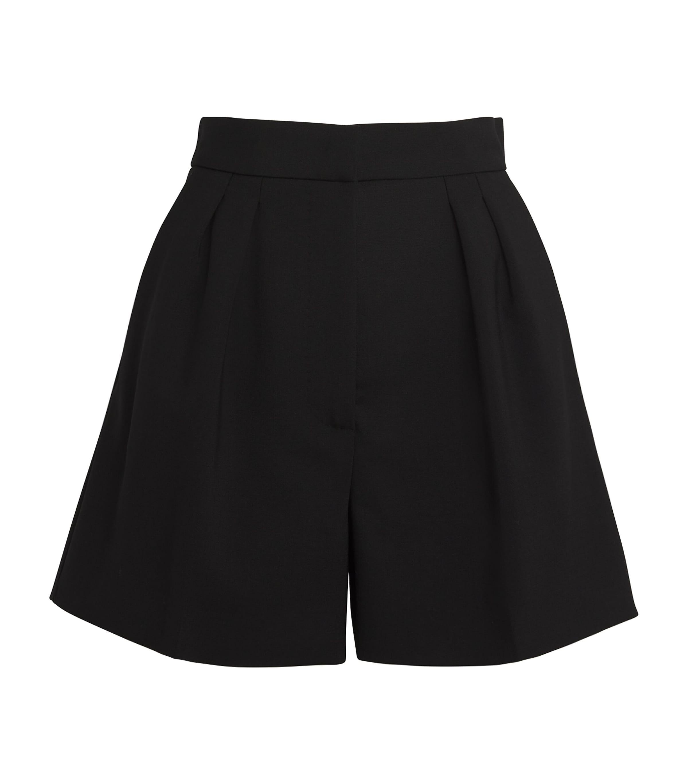 MAX MARA Giugno Wool-blend Shorts In Black Product Image