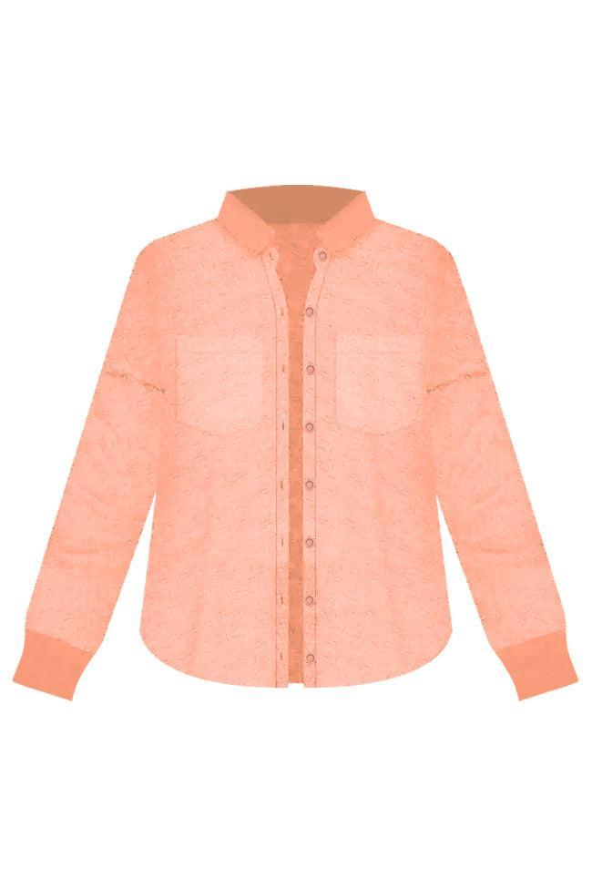 Let Me Adore You Orange Button Front Gauze Blouse FINAL SALE Product Image