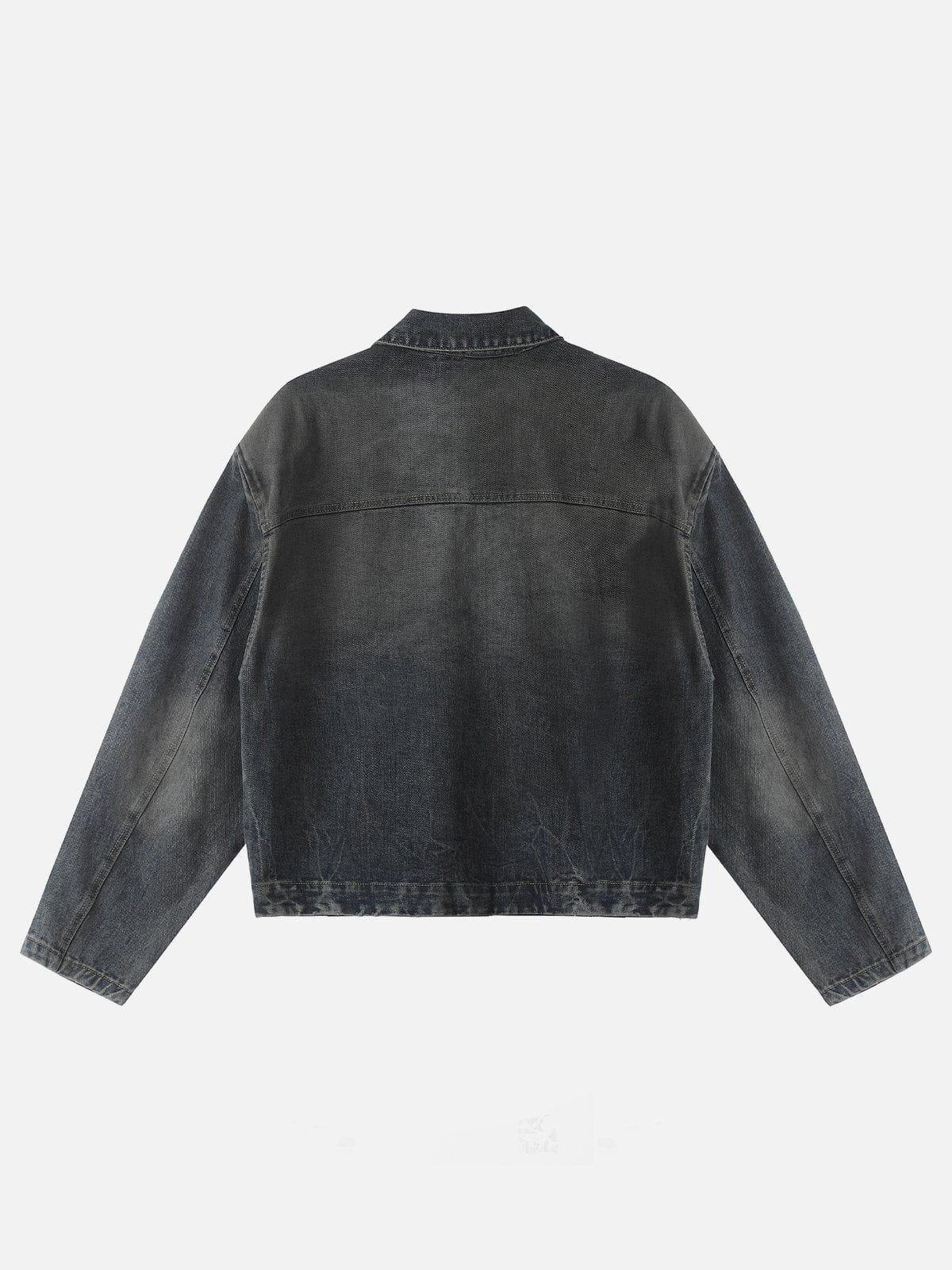 Aelfric Eden Washed Crop Denim Jacket Product Image