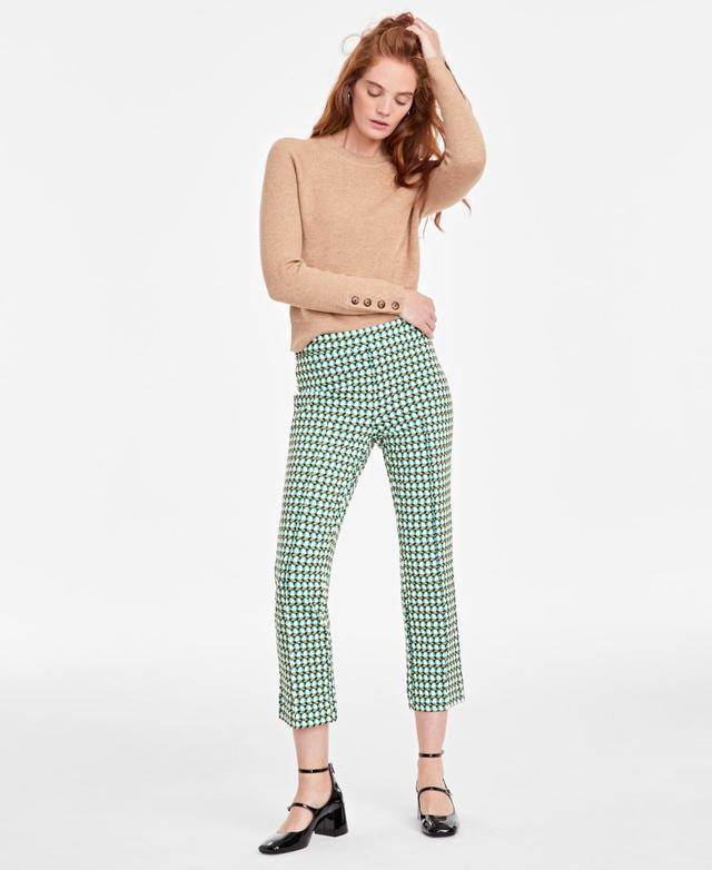 On 34th Womens Geo-Print Ponte-Knit Ankle Pants, Created for Macys Product Image