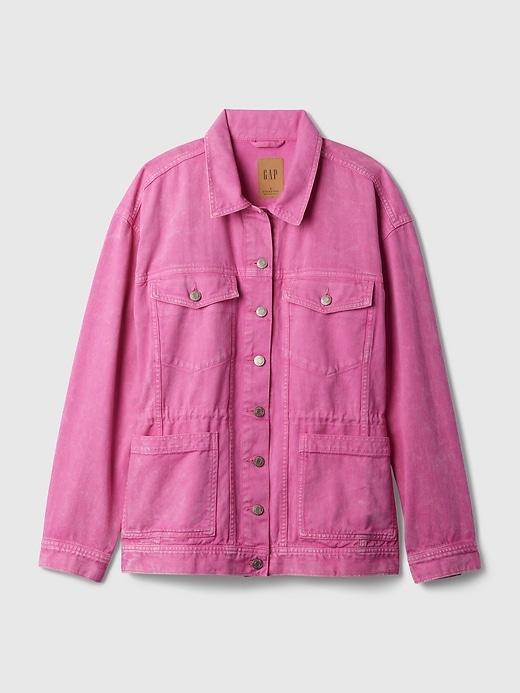 Cinched Denim Jacket Product Image