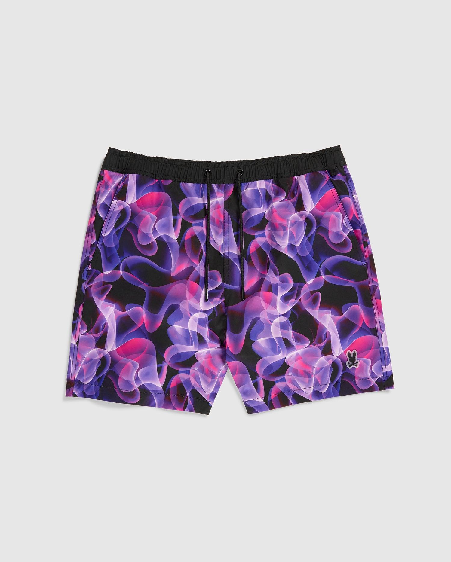 Psycho Bunny Men's Goldcreek All Over Print Swim Trunk 659 FUSCHIA RED Product Image