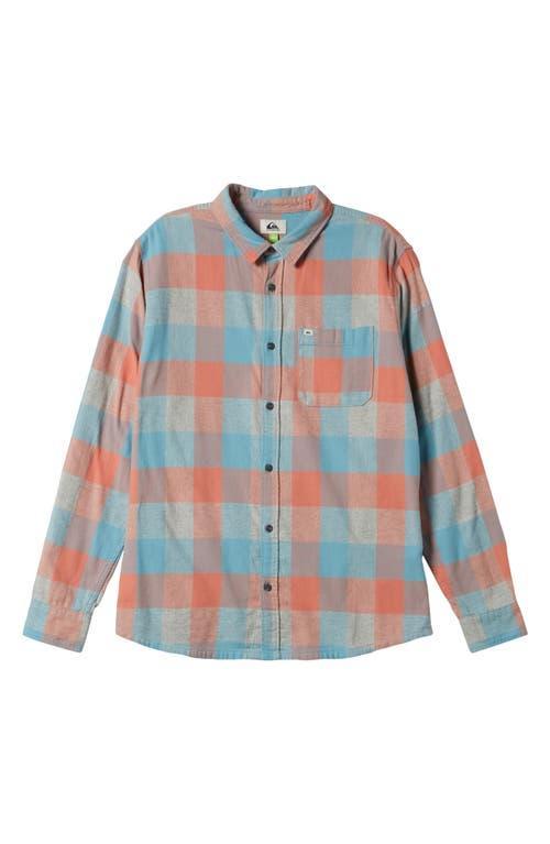 Quiksilver Motherfly Buffalo Check Button-Up Organic Cotton Flannel Shirt Product Image