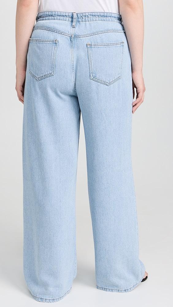 FRAME Super Drape Drawstring Wide Leg Jeans | Shopbop Product Image