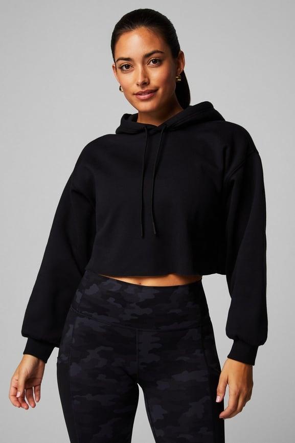 Cozy Fleece Cropped Hoodie Product Image