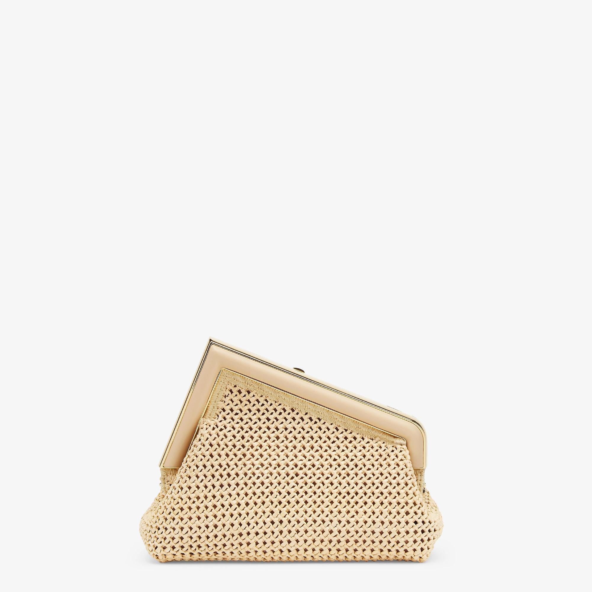 Fendi First SmallNatural macramé raffia bag Product Image