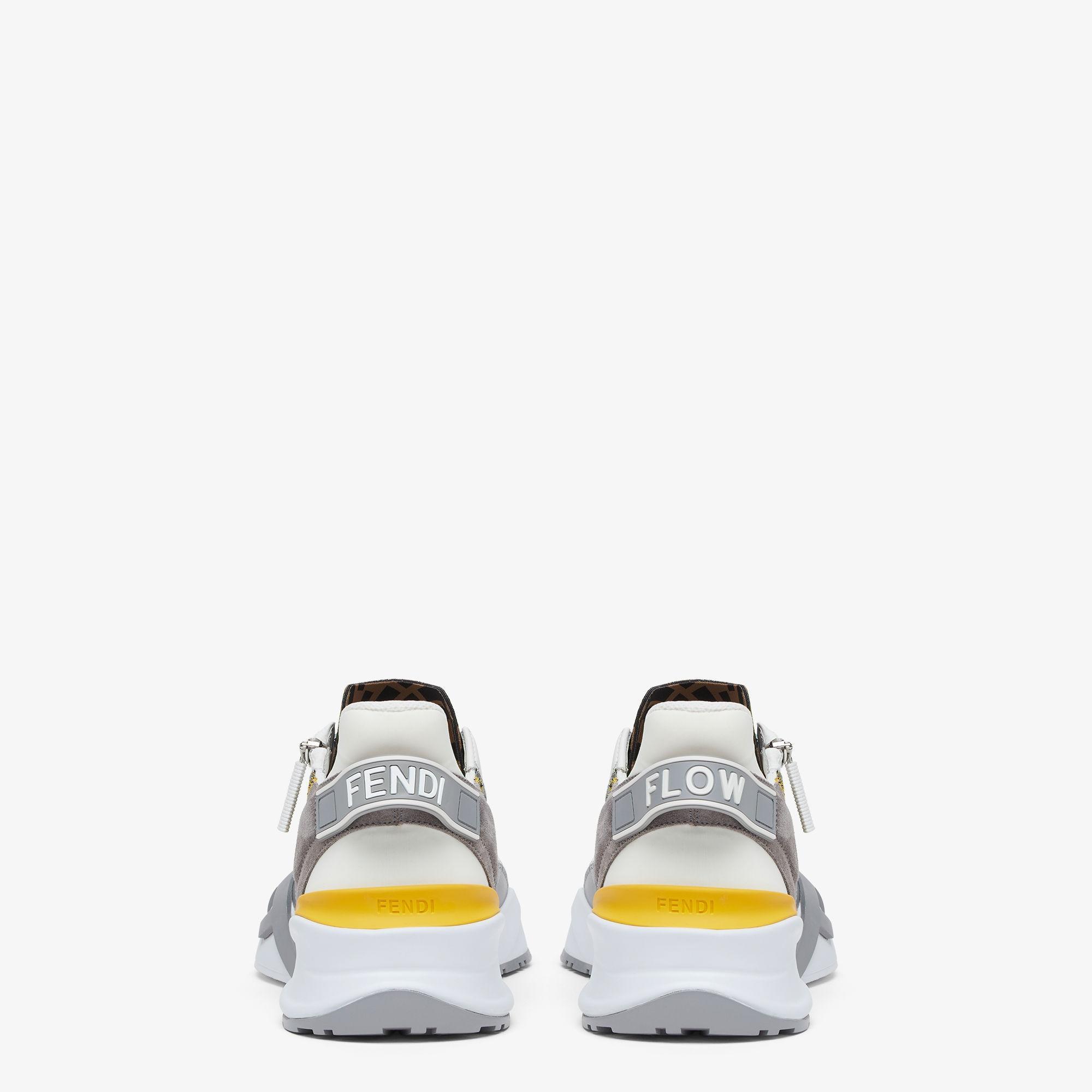 Fendi Flow SneakersYellow FF mesh and gray leather running shoes Product Image