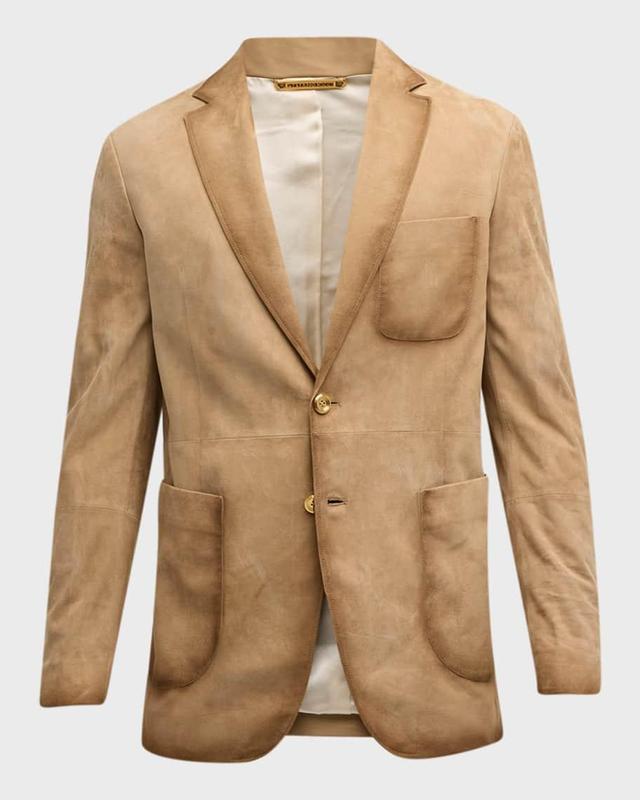 Men's Lambskin Suede Blazer Product Image