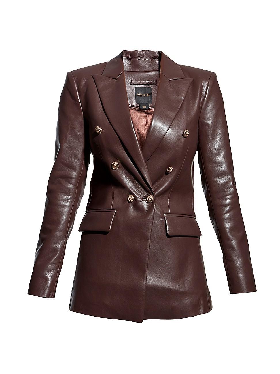 Womens Beck Recycled Leather Blazer Product Image