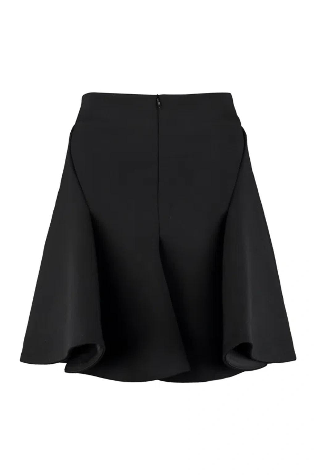 Black Wool Mini Skirt For Women From Salon 02 Collection Product Image