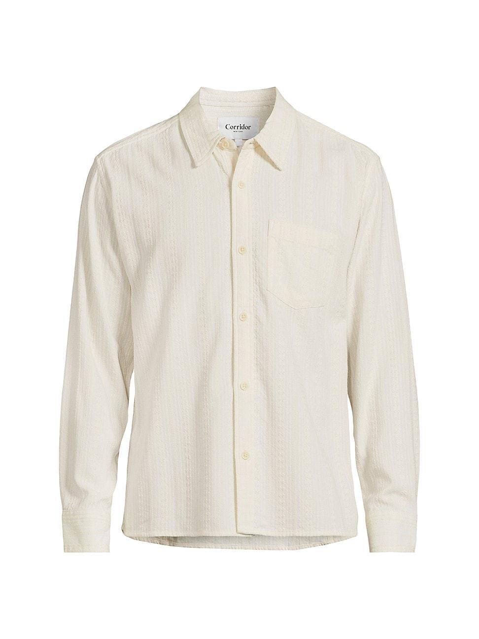 Mens Cotton-Blend Button-Front Shirt Product Image