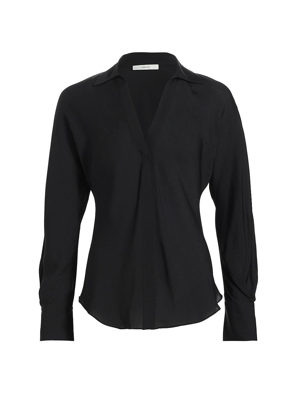 Vince Dolman Sleeve Satin Shirt Product Image