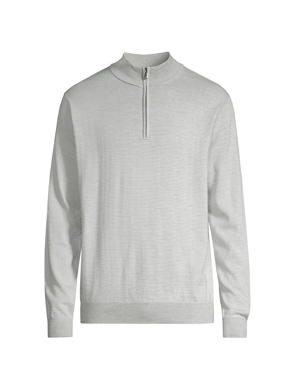 Mens Crown Canton Striped Quarter-Zip Sweater Product Image