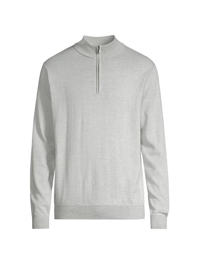 Mens Crown Canton Striped Quarter-Zip Sweater Product Image