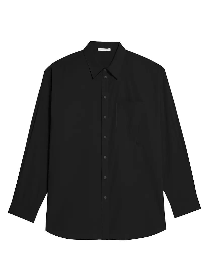 Cotton Oversized Button-Front Shirt Product Image