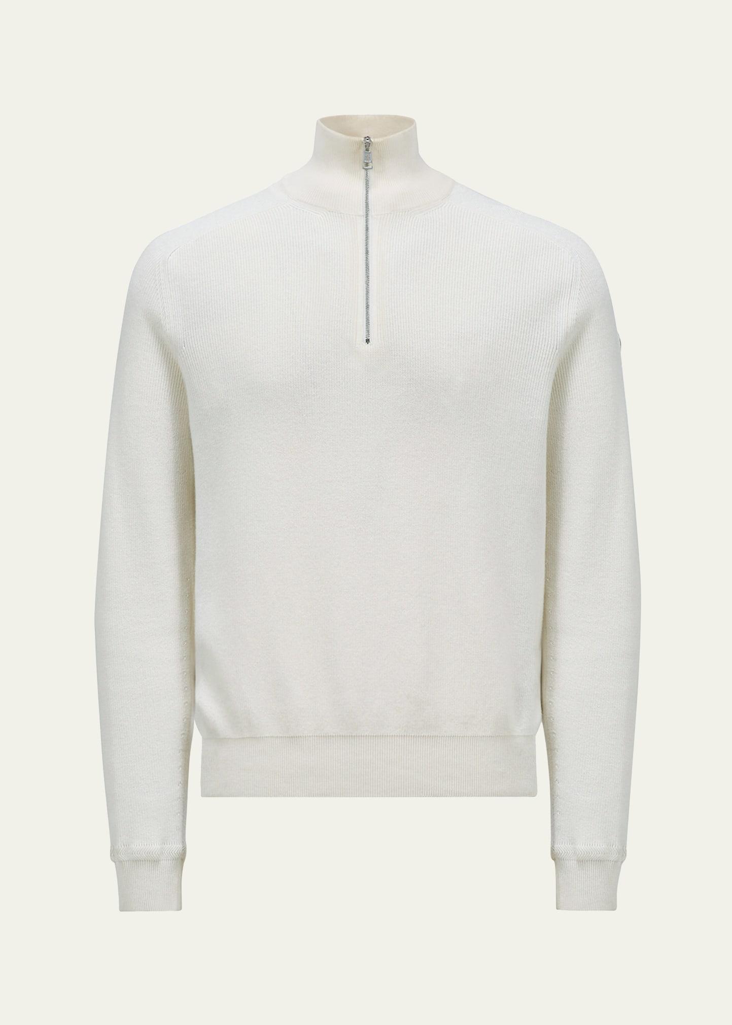 Mens Cotton-Cashmere Ribbed Sweater Product Image