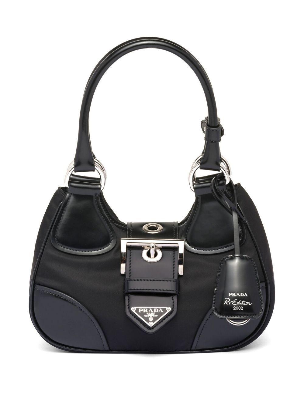 Moon Re-nylon And Leather Bag In Black Product Image