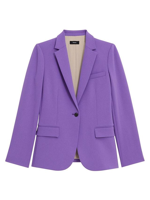 Womens Staple Classic Crepe Single-Button Blazer Product Image