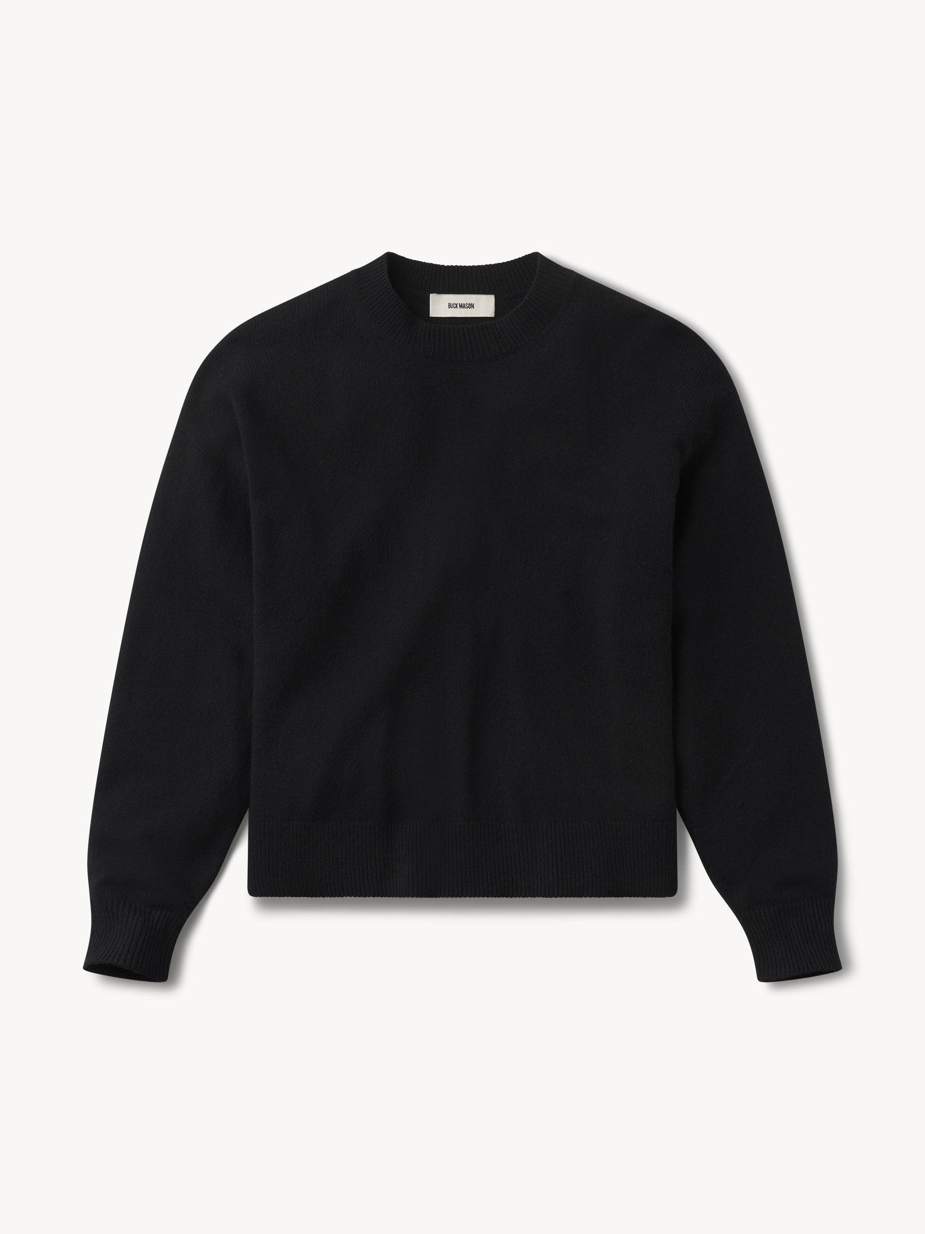 Black Lounge Wool Crofter Crew Product Image