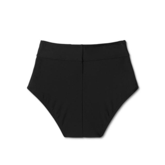 Womens Tummy Control High Waist Full Coverage Bikini Bottom - Kona Sol Black L Product Image