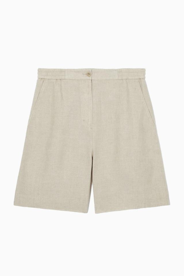 ELASTICATED LINEN SHORTS Product Image