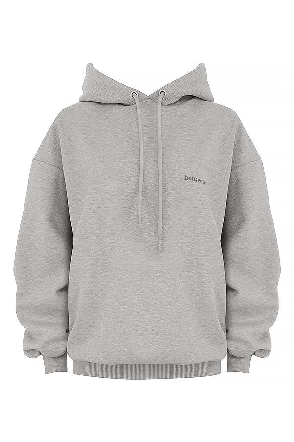 Halo Light Grey Oversized Hoodie Product Image