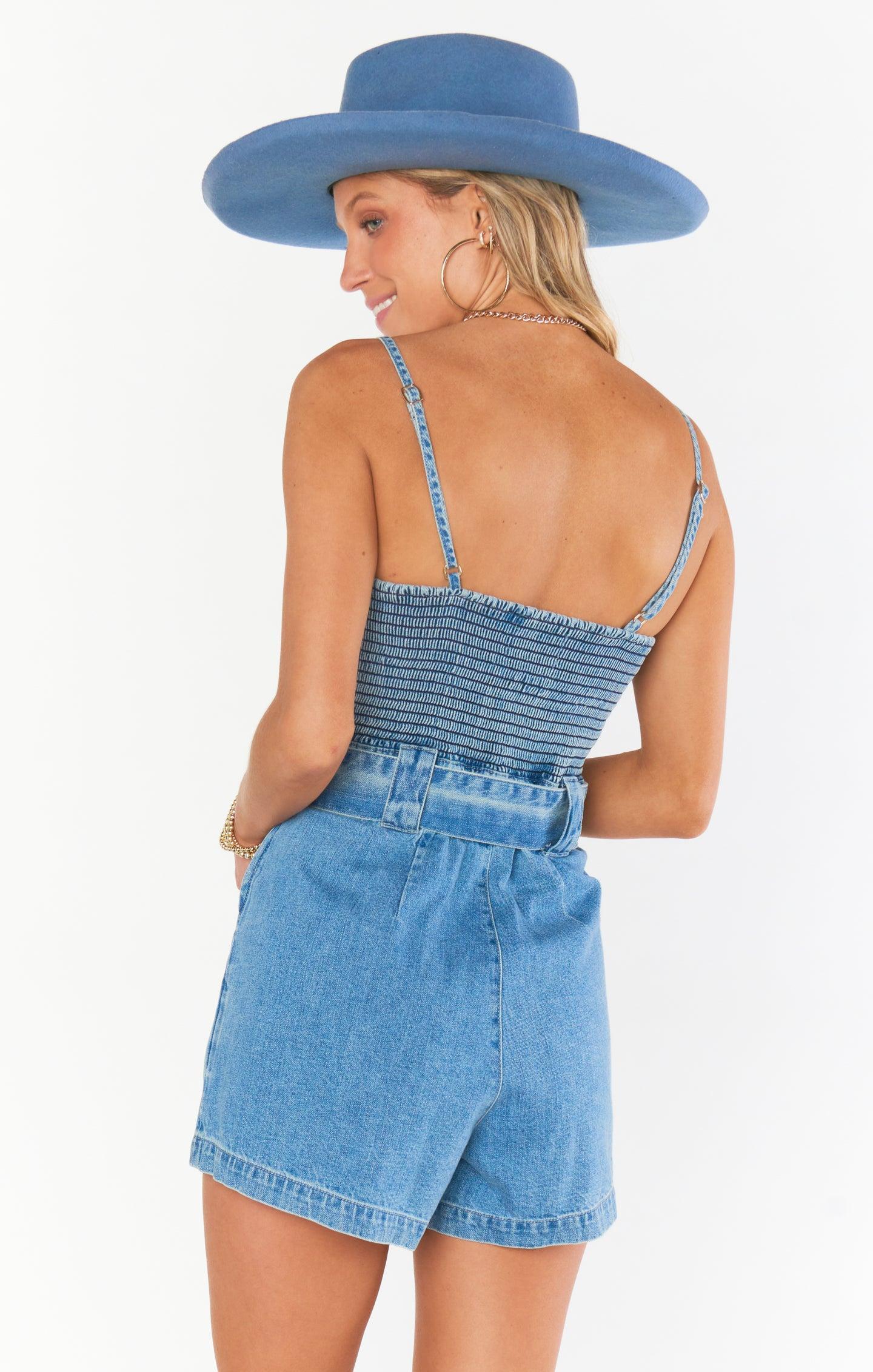 Sloane Romper ~ Dusk Blue Product Image