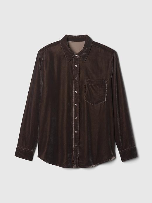 Velvet Relaxed Shirt Product Image