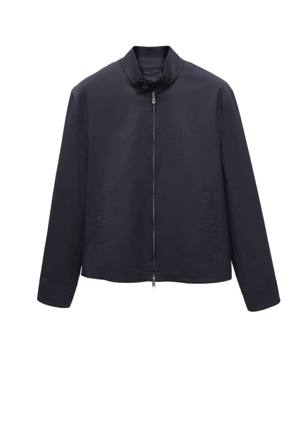 MANGO MAN - Zipper cotton jacket dark navyMen Product Image