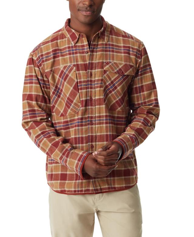 Bass Outdoor Mens Stretch Flannel Button-Front Long Sleeve Shirt Product Image