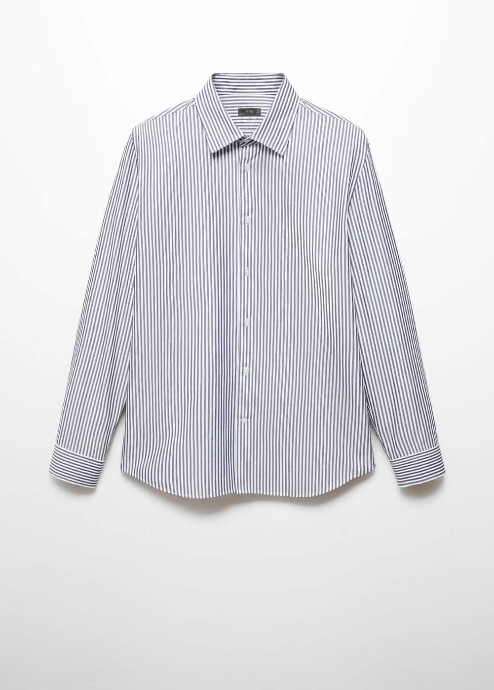 MANGO MAN - Coolmax® striped shirt blueMen Product Image