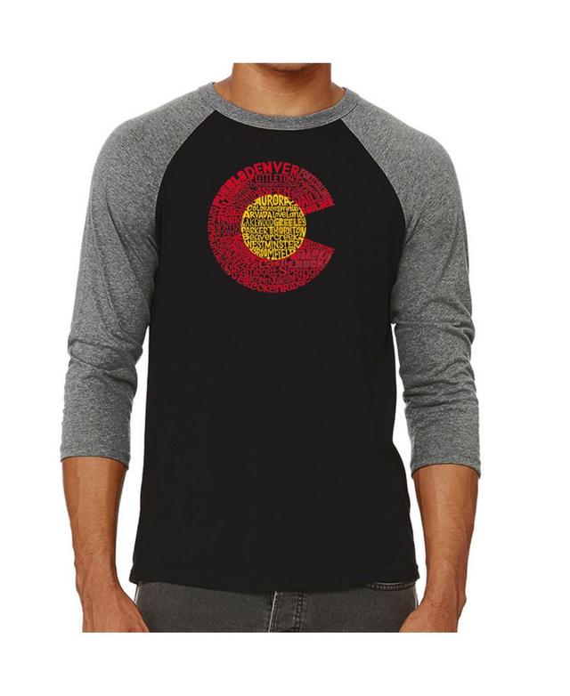 La Pop Art Colorado Mens Raglan Word Art T-shirt Product Image