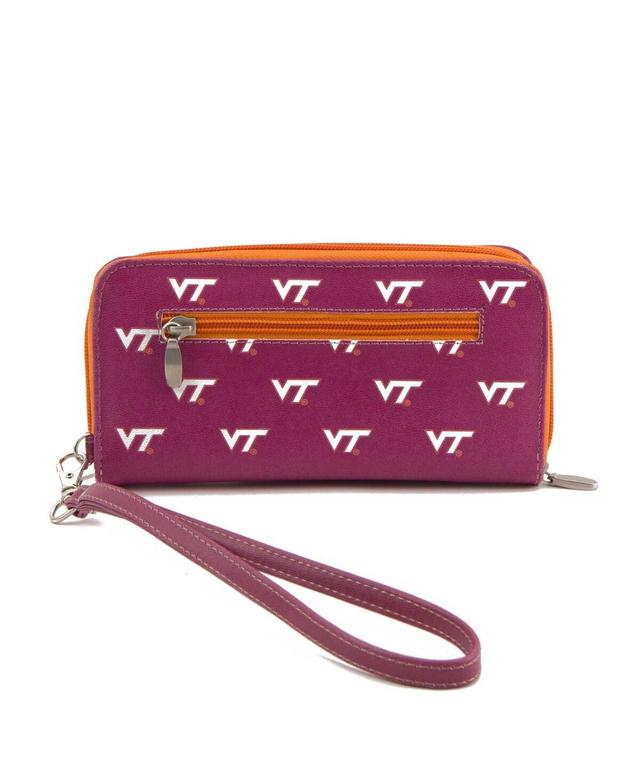 Womens Virginia Tech Hokies Zip-Around Wristlet Wallet - Maroon Product Image