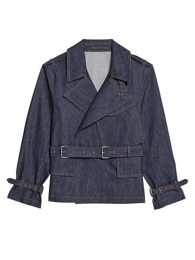 Womens Denim Rider Trench Coat Product Image