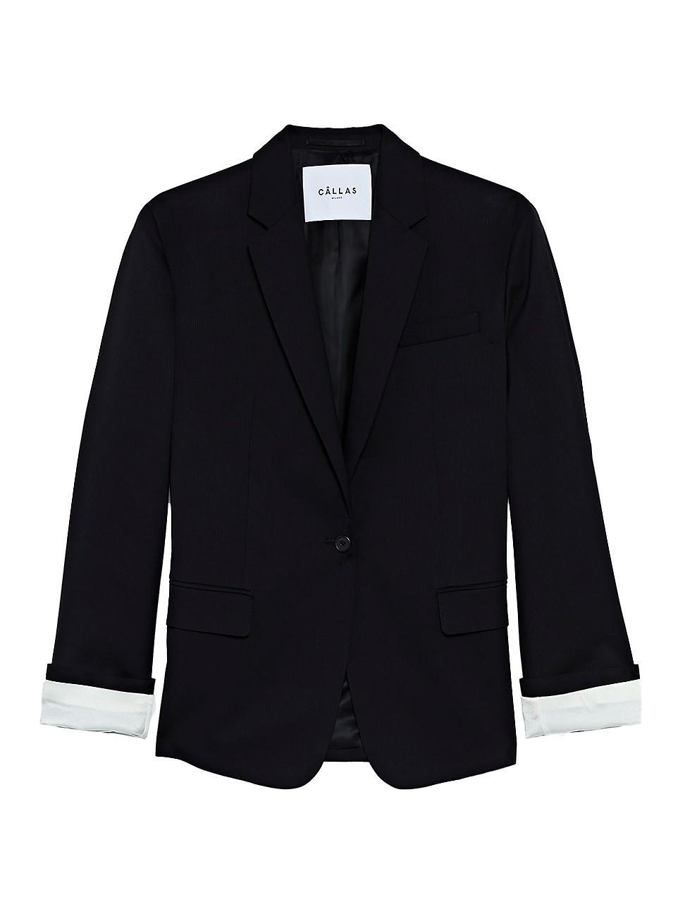 Womens Denis Oversized Blazer With Contrast Cuff Sleeve Product Image