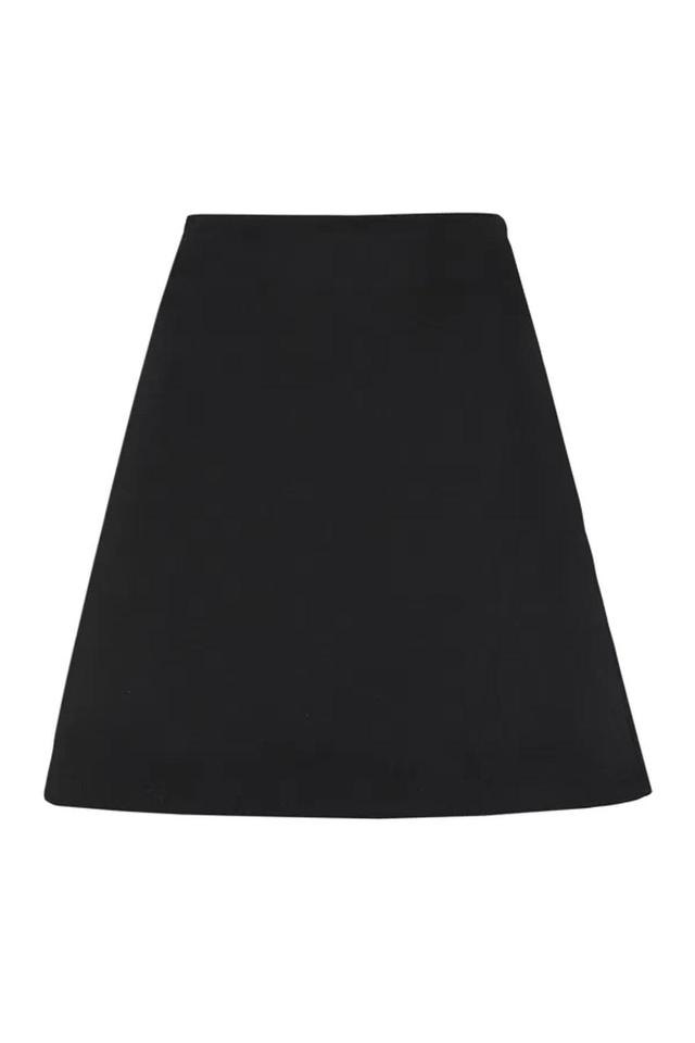 Black Wool Mini Skirt For Women From Salon 02 Collection Product Image