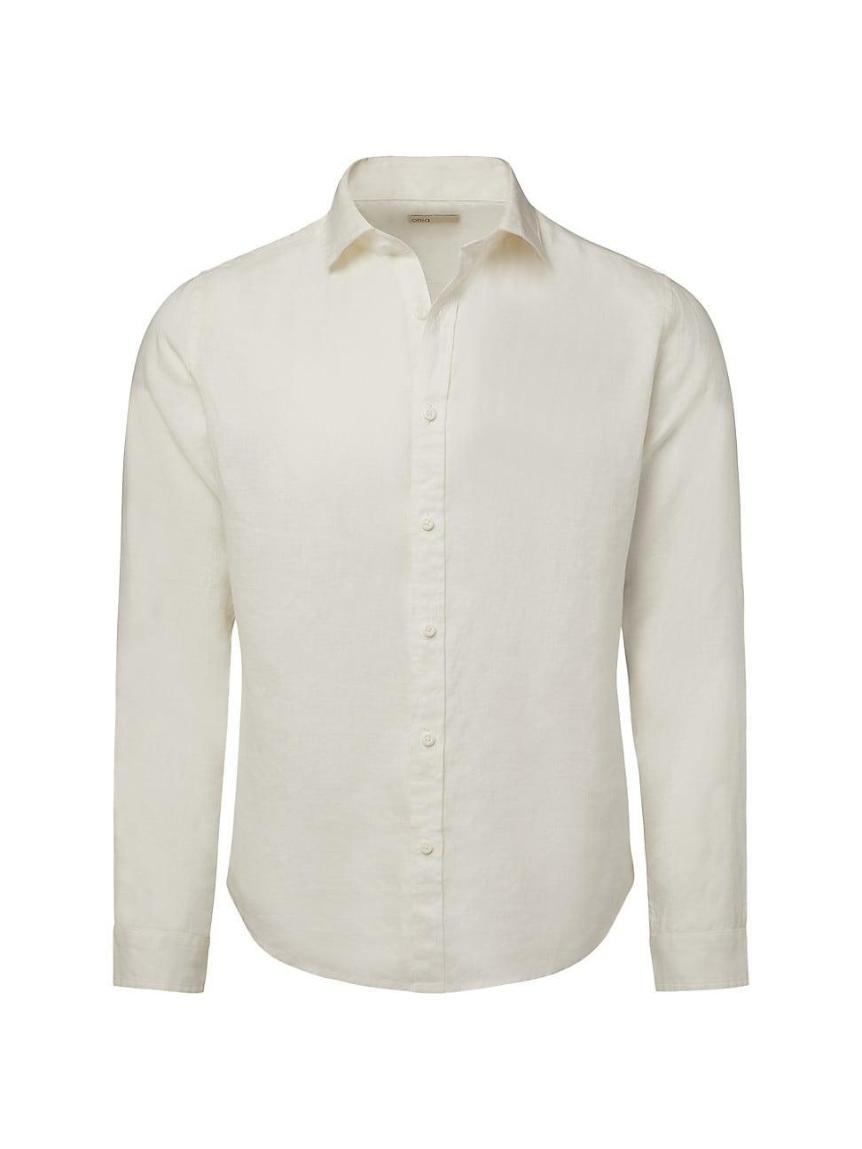 Mens Linen Slim-Fit Shirt Product Image