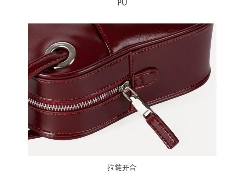 Plain Faux Leather Tote Bag Product Image