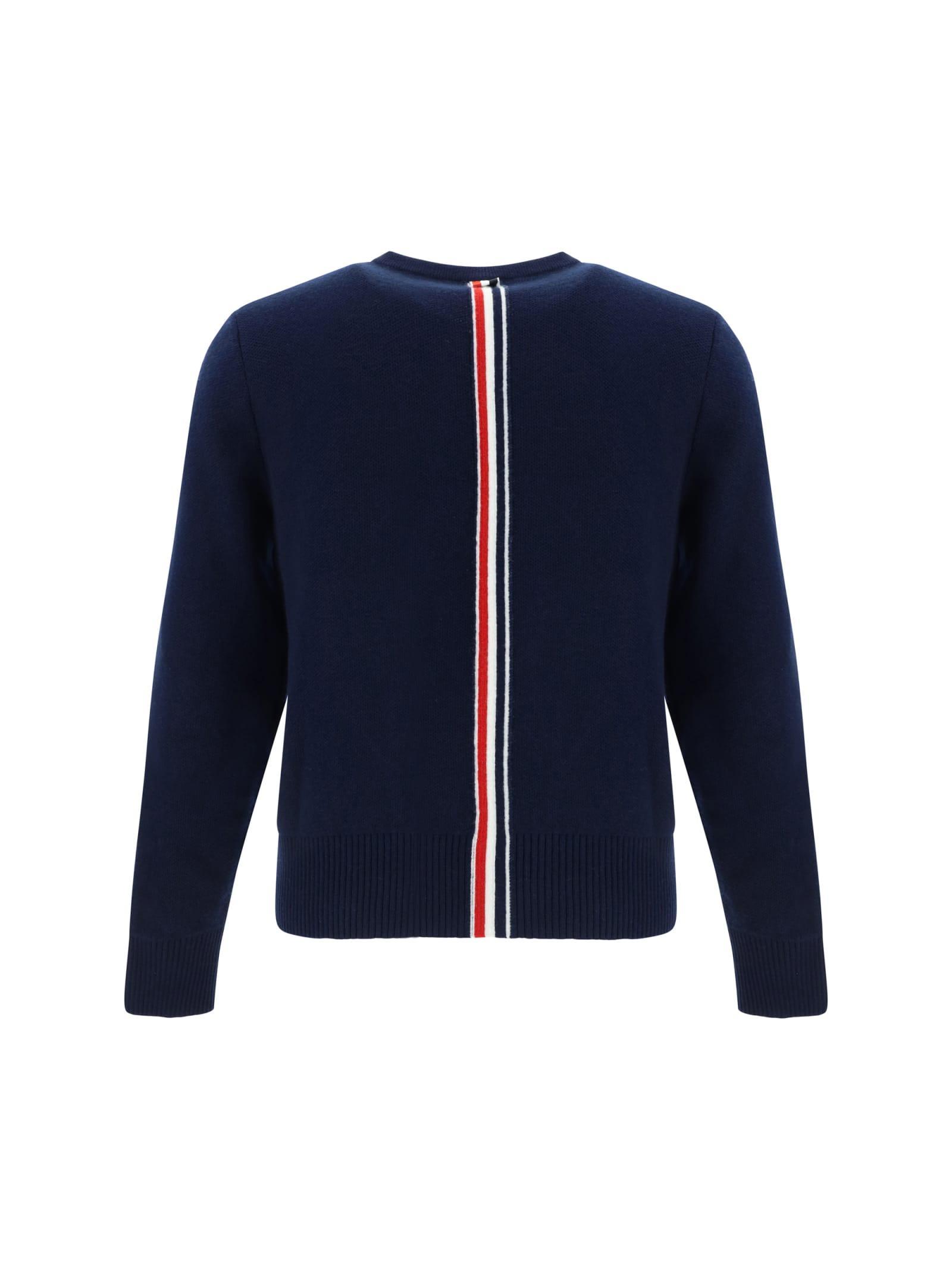 Wool Sweater Multicolored Sleeves In Blue Product Image