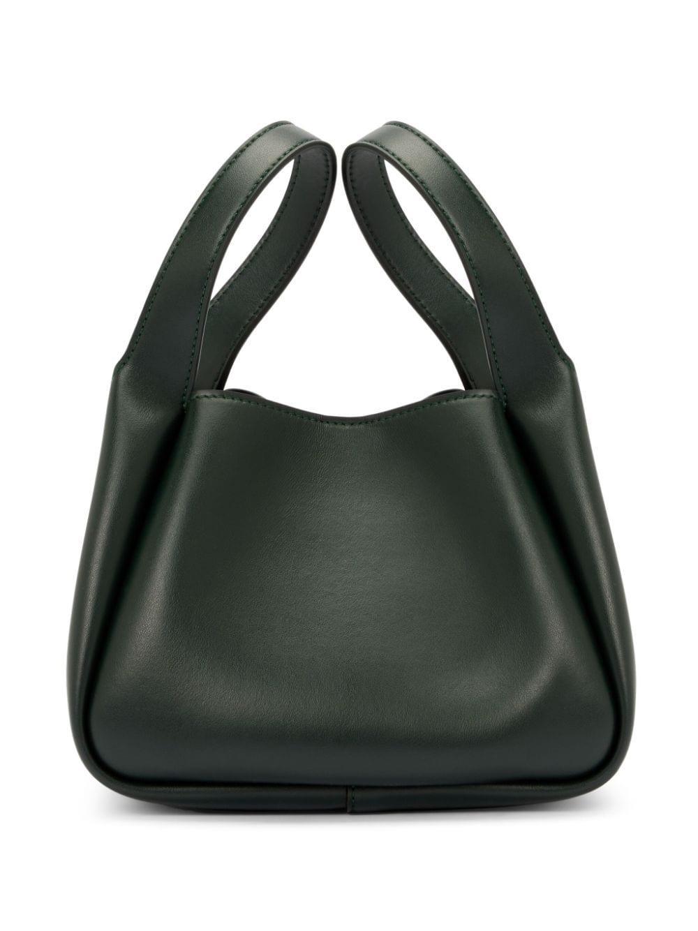 Perforated Detail Tote Bag In Green Product Image