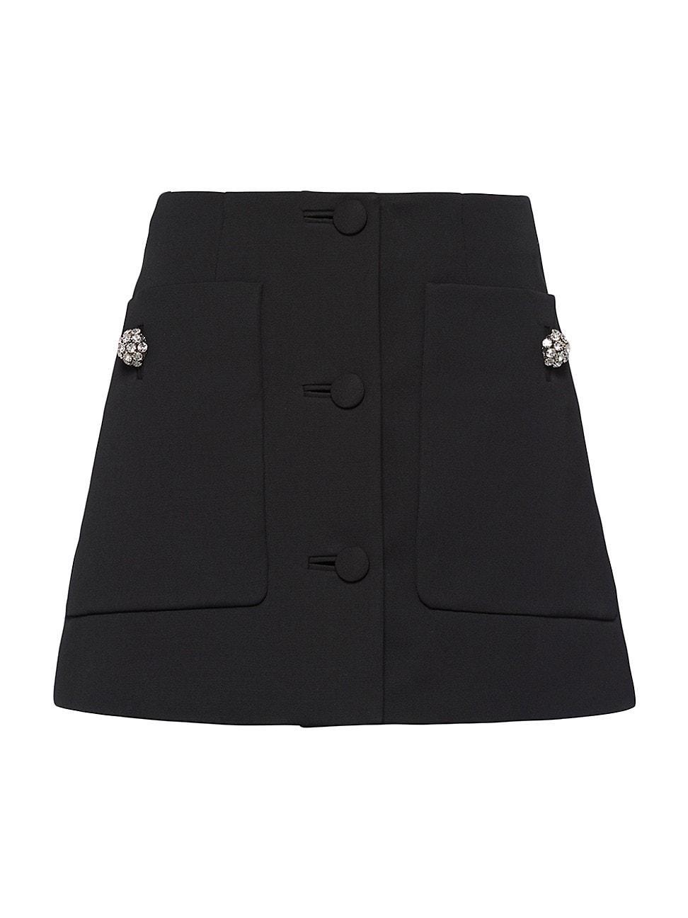 Womens Wool Satin Mini-Skirt Product Image