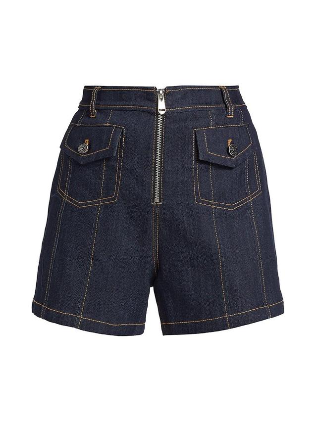 Womens Etta Denim Zip Shorts Product Image