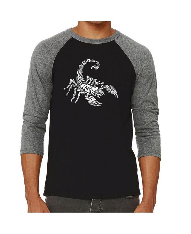 La Pop Art Types of Scorpions Mens Raglan Word Art T-shirt Product Image