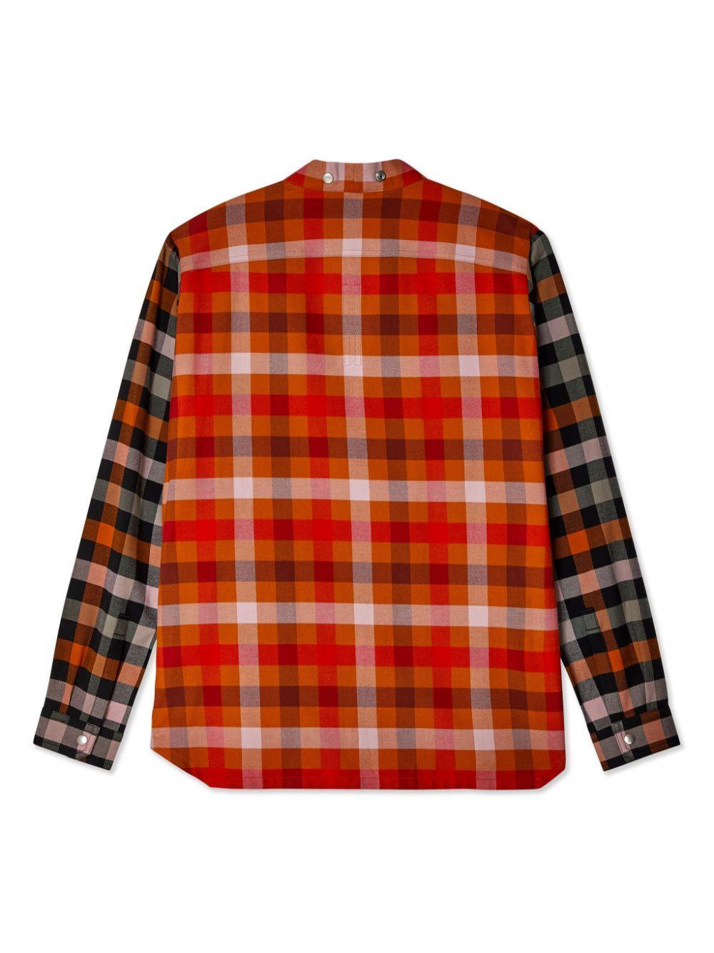 RICK OWENS Checked Cotton-flannel Shirt In Print Product Image