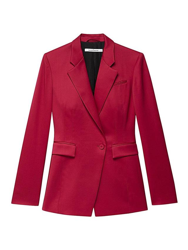 Womens Seamed-Waist Single-Breasted Jacket Product Image